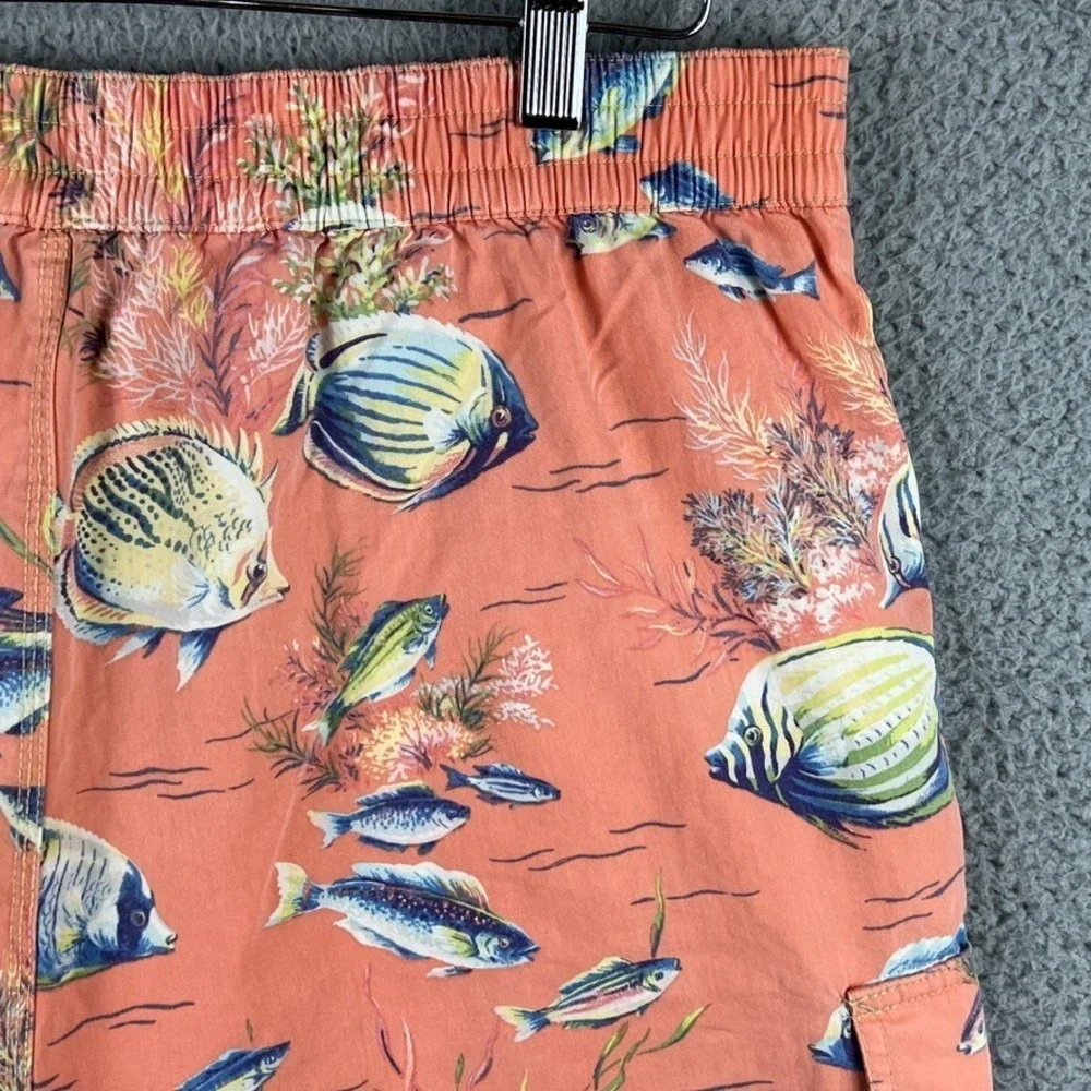 Vintage Polo Ralph Lauren Saltwater Fish All Over Print‎ Swim Trunks Men's Large
